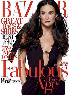 Hollywood celebrity Demi Moore-Harper Bazaar Mag, Sexy Celebrity photos