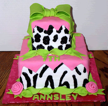Zebra Print Birthday Cakes on Flickriver  Most Interesting Photos From Childrens Cakes  Cupcakes