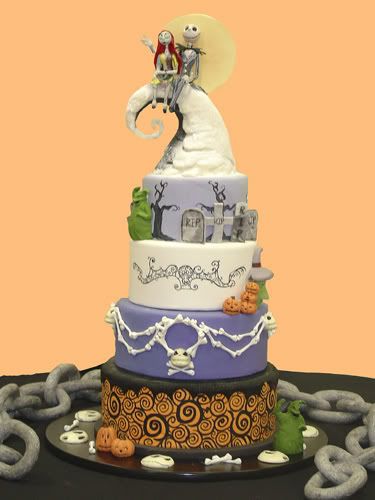 Wouldn't this just be the best cake for a Hallowe'en wedding It's bootiful