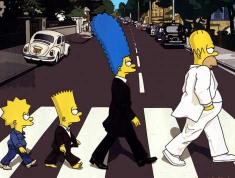 the simpsons on abbey road