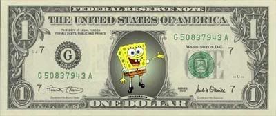 spongebob dollar bill