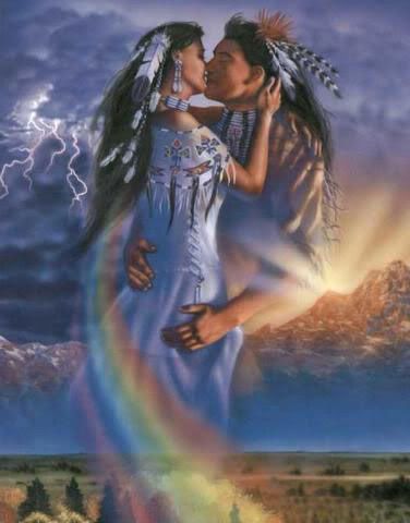 native american spirits kissing