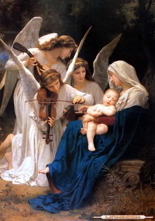 angels playing violins