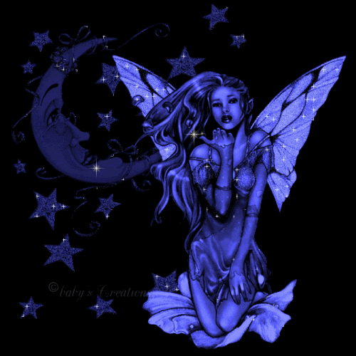 blue gltter fairy