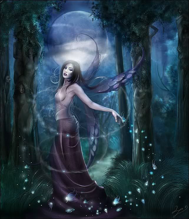 forest fairy at night