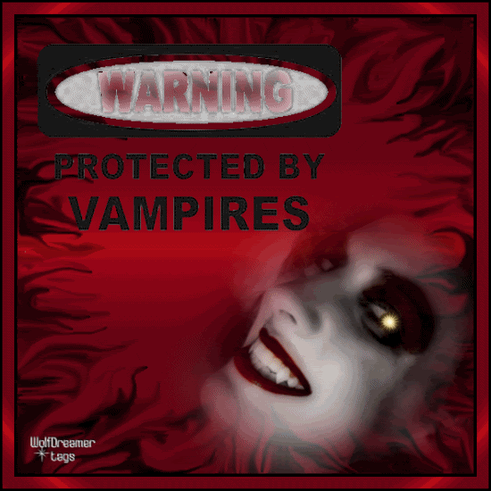 warning protected by vampires