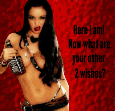 here i am now what are your other 2 wishes boobs and booze