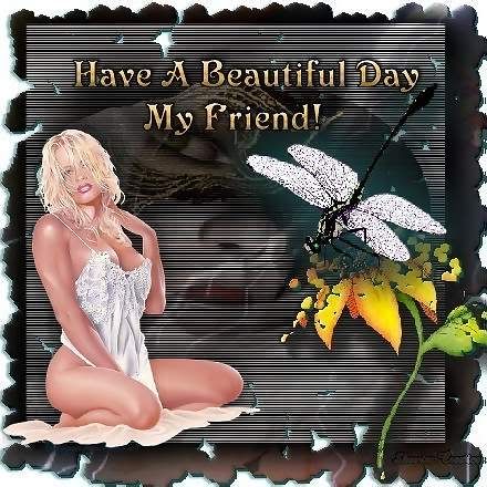 have a beautiful day my friend sexy blonde dragonfly