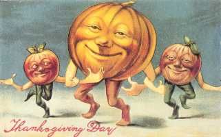 thanksgiving day dancing pumpkins