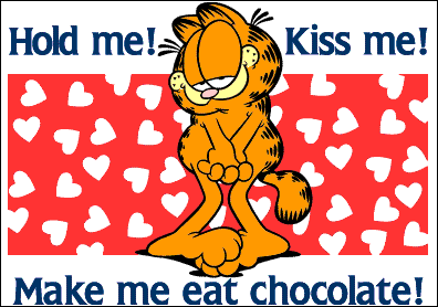 hold me kiss me make me eat chocolate garfield
