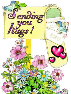 sending you hugs glitter flowers