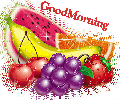 good morning fruit glitter