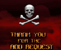 thank you for the add request skull and crossbones