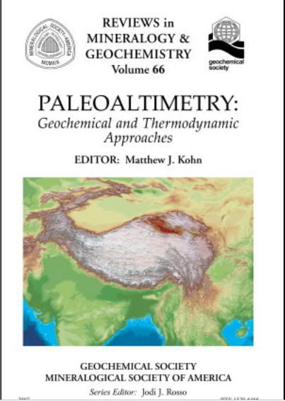 Paleoaltimetry: Geochemical and Thermodynamic Approaches