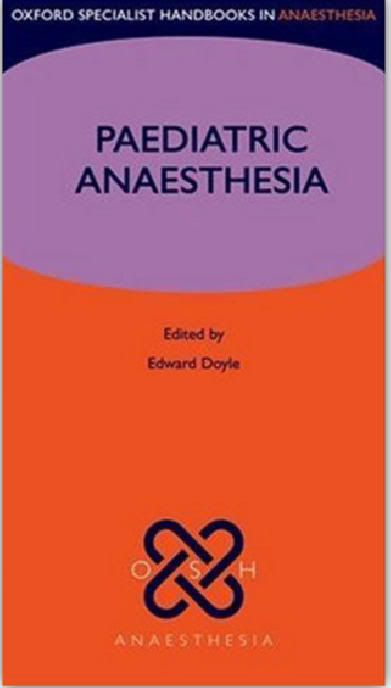 Paediatric Anaesthesia Paediatric Anaesthesia