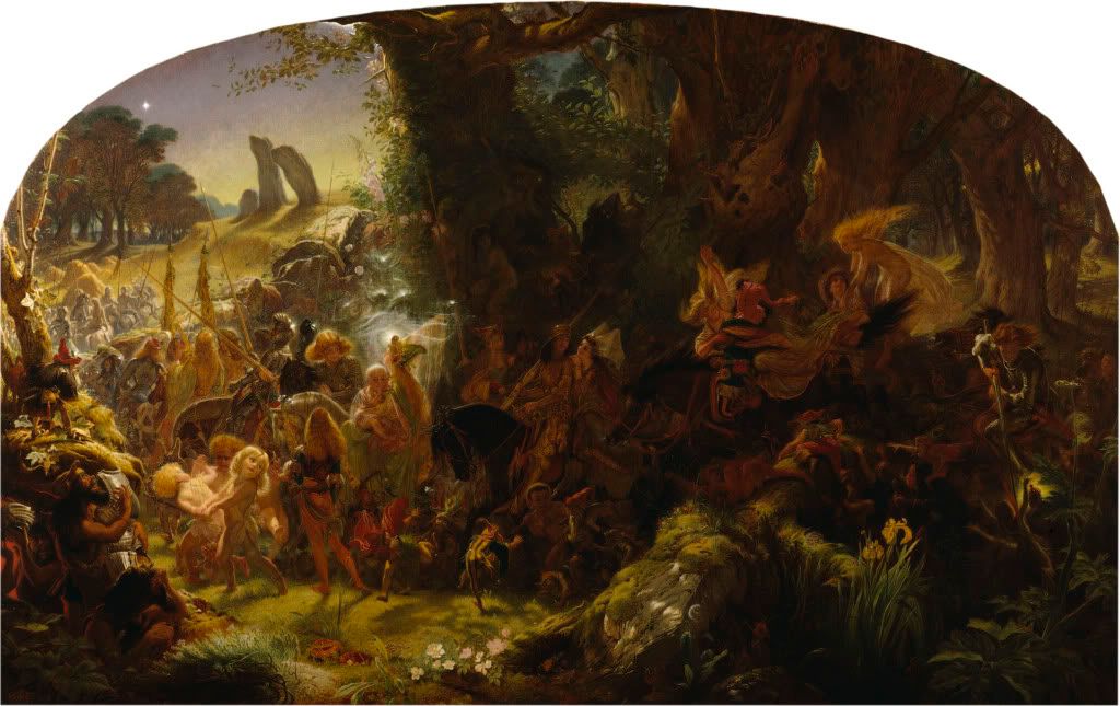 The Fairy Raid Carrying off a Changeling - Midsummer Eve, 1867, Sir Joseph Noel Paton, 1867