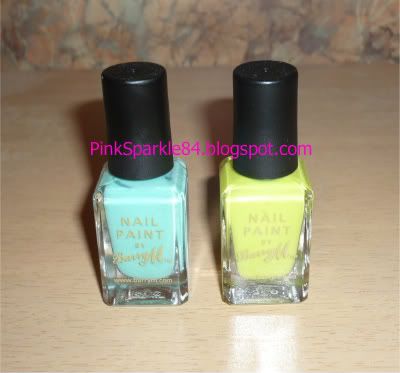 Barry M Mint Green and Acid Yellow