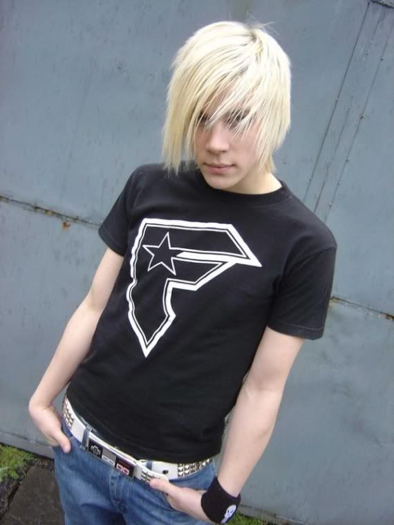 blonde emo haircuts