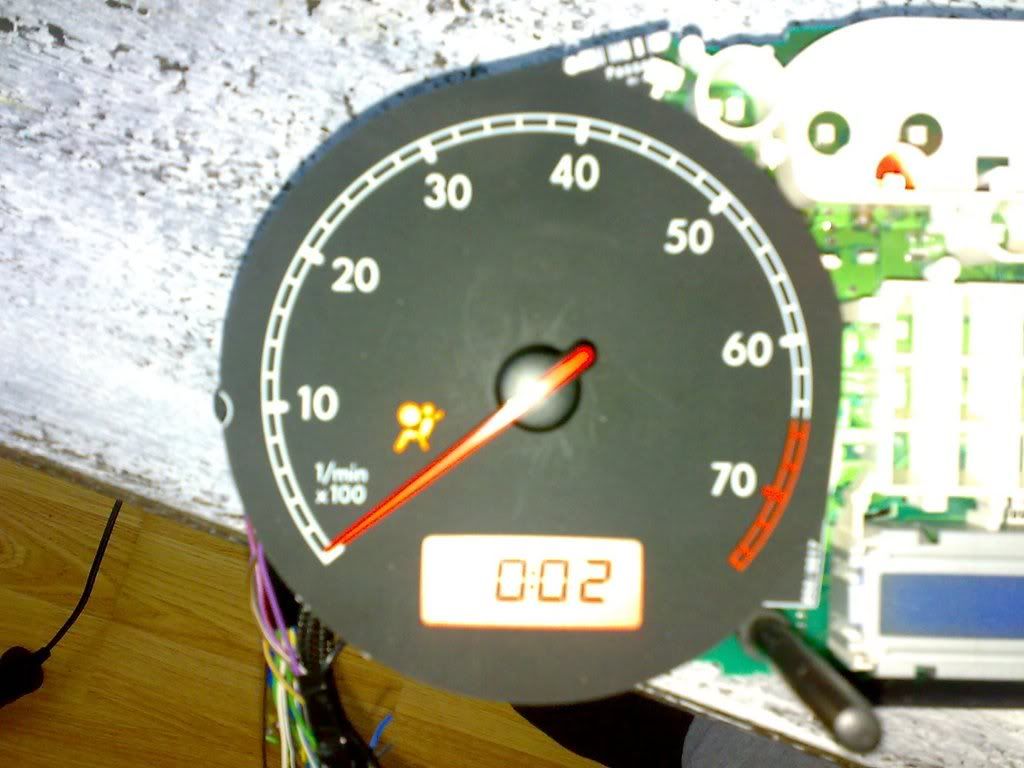 cluster clock and mileage display Illumination colour change