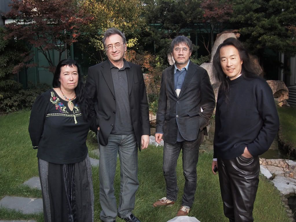 Pascale Petit, self, Xiao Kaiyu and Yang Lian in China
