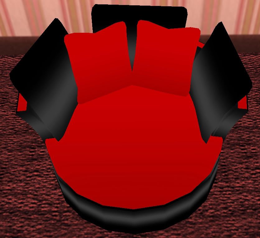 Black &amp; Red Satin Animated Private Chat Chair