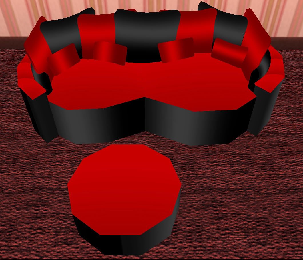 Black &amp; Red Animated Cuddle Couch