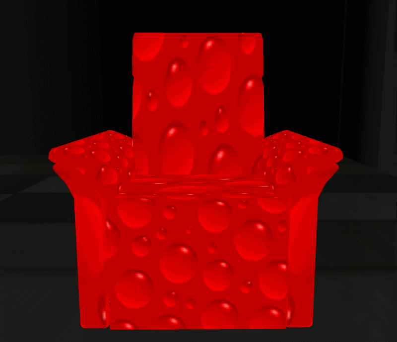 RED BUBBLE LOVERS CHAIR