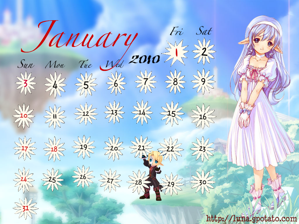 january 2010 calendar wallpaper. January Calendar Wallpaper