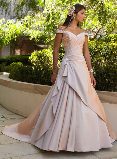 off the shoulder wedding gown