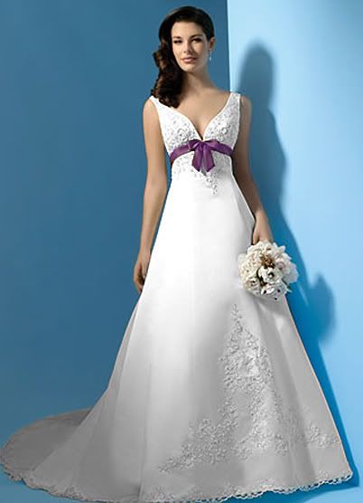 Wedding dress with straps