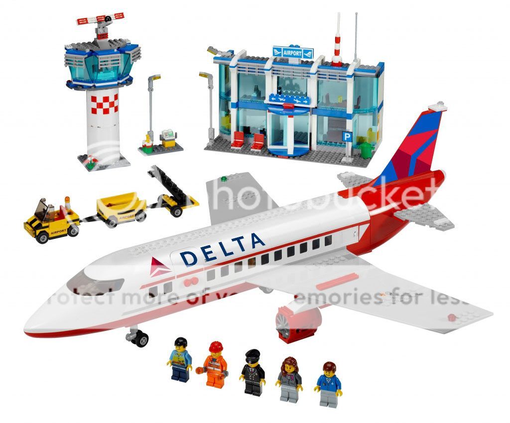 Lego City Custom Delta Airlines Stickers for 3182 Passenger Plane
