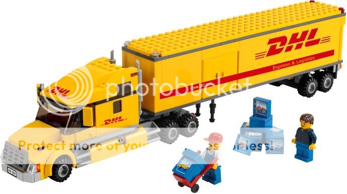   City custom DHL stickers for 3221 Lego Truck 7939 UPS FedEx  