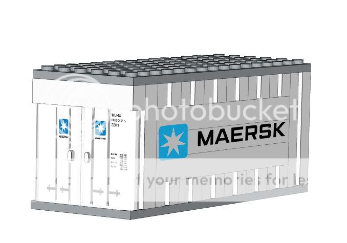 Lego Maersk Intermodal Shipping Container Stickers custom 10219 1552