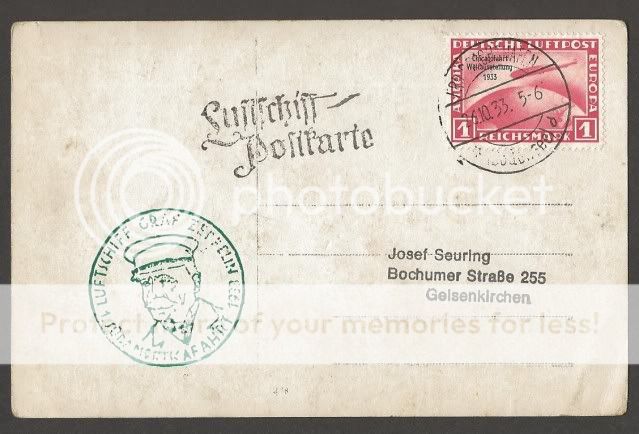 ALLEMAGNE POSTE AERIENNE N°42A OBL SUR CP, RARE  