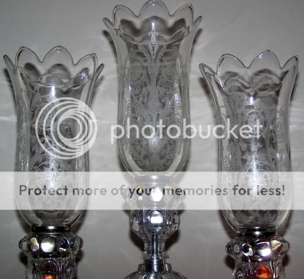 Antique Baccarat 3 light Medaillon Candelabra with 3 Baccarat Crystal 