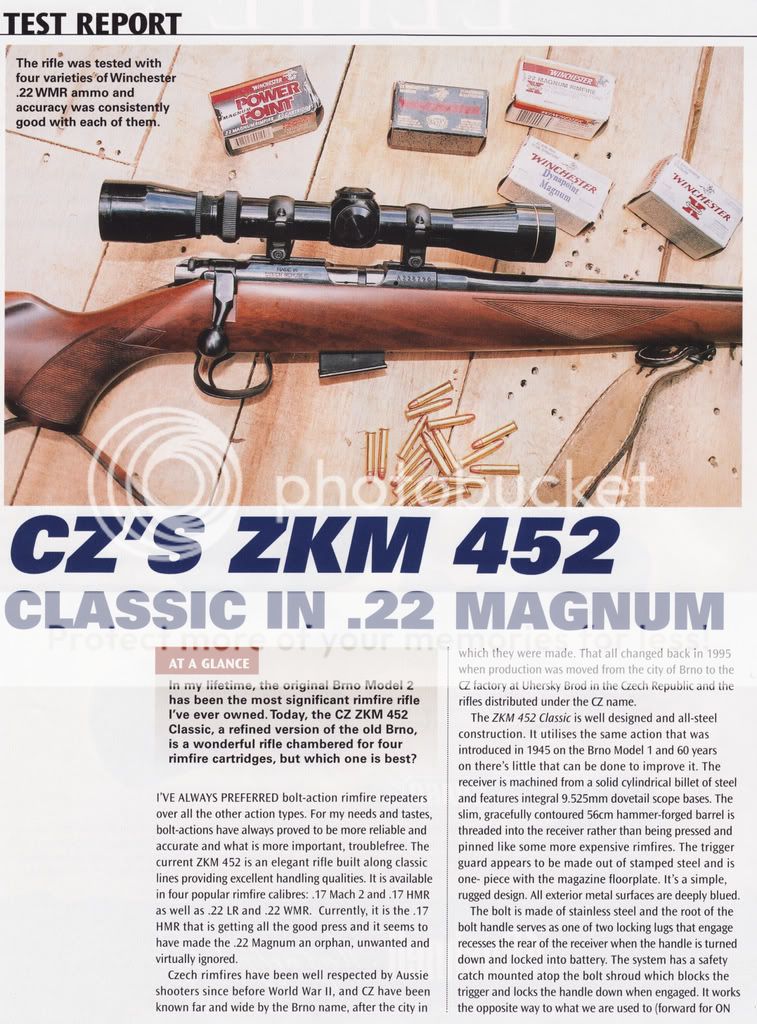 Review of CZ 452 classic 22Mag | Rimfire Central Firearm Forum