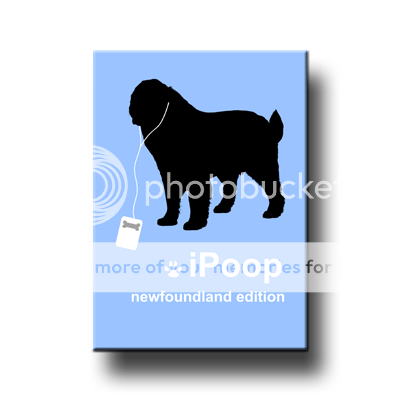 NEWFOUNDLAND iPoop FRIDGE MAGNET Newfie DOG FUNNY  