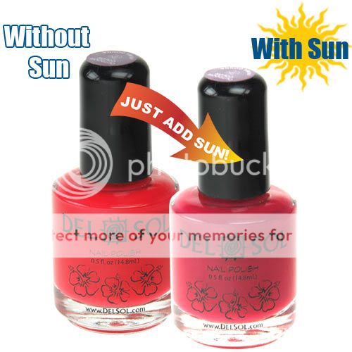 Del Sol Nail Polish Fingernail Color Changing Beautiful Colors Free 